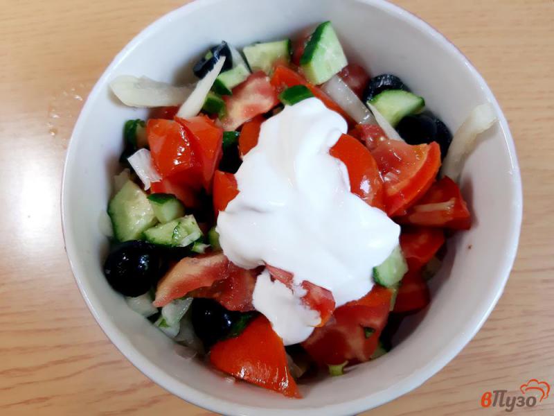 Фото приготовление рецепта: Салат овощной с йогуртовой заправкой шаг №6