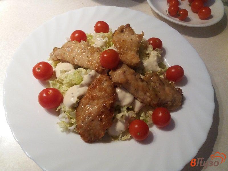 Фото приготовление рецепта: Салат Цезарь с курицей шаг №10
