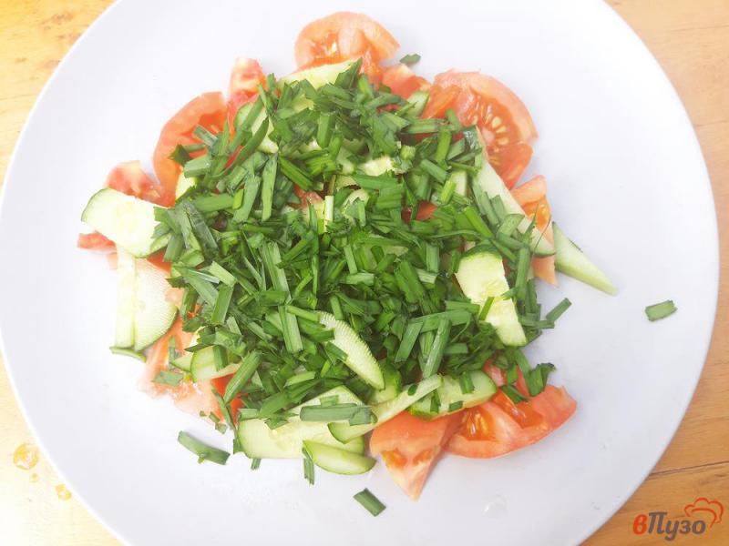 Фото приготовление рецепта: Салат овощной с сардинами шаг №4