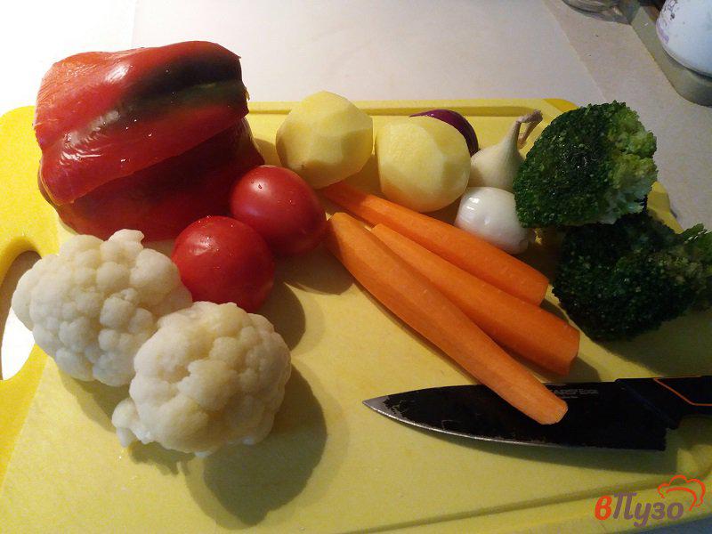 Фото приготовление рецепта: Овощной суп с фрикадельками шаг №1