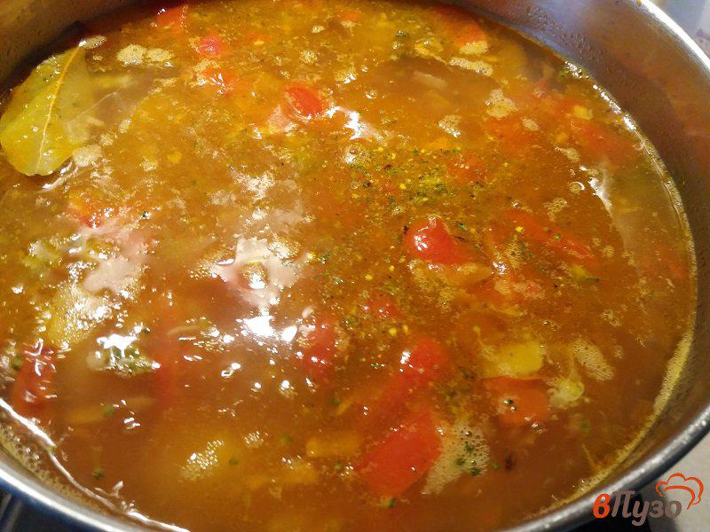 Фото приготовление рецепта: Овощной суп с фрикадельками шаг №10