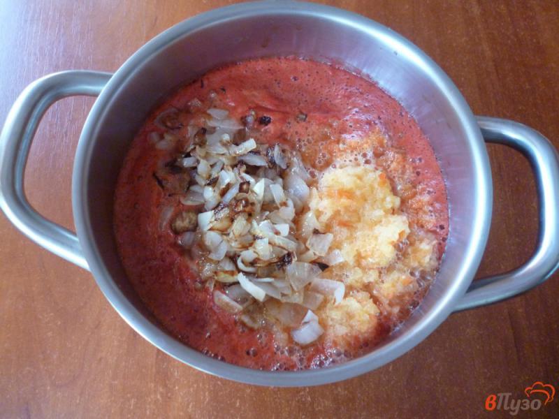 Фото приготовление рецепта: Томатный соус на зиму шаг №4