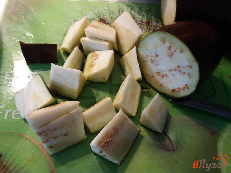 Фото приготовление рецепта: Баклажаны и болгарские перцы в томатном соусе на зиму шаг №6