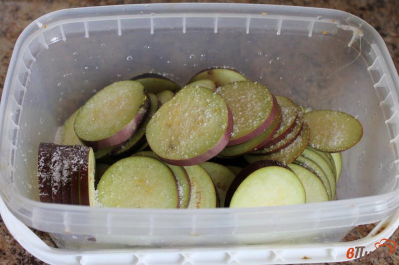 Фото приготовление рецепта: Башенки из баклажана и помидора с чесночным майонезом шаг №1
