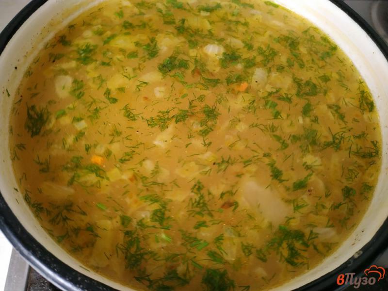 Фото приготовление рецепта: Гороховый суп с копчёной куриной грудкой шаг №9