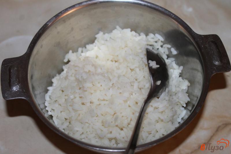 Фото приготовление рецепта: Рис в японском стиле с овощами и кукурузой шаг №4