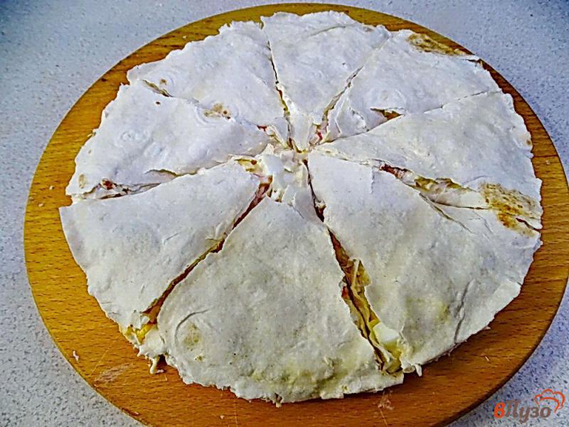 Фото приготовление рецепта: Закусочный торт из лаваша и крабовых палочек шаг №4