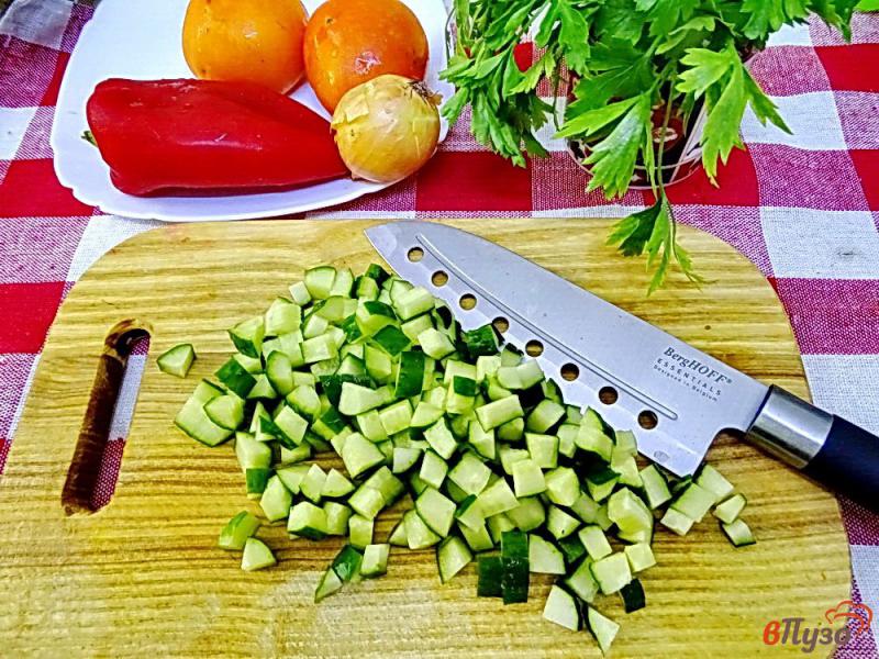 Фото приготовление рецепта: Чобан салат шаг №2