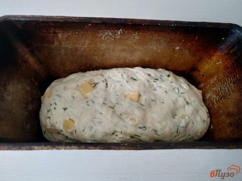 Фото приготовление рецепта: Хлеб с сыром и укропом шаг №8