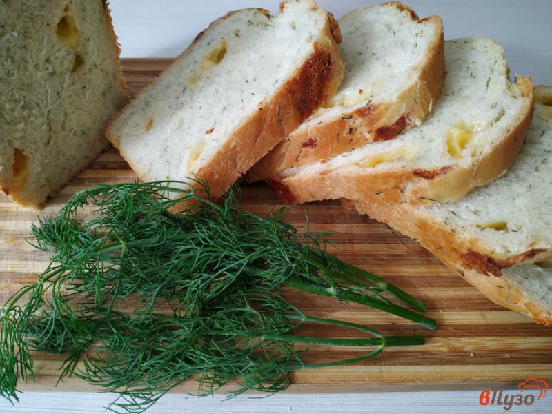 Фото приготовление рецепта: Хлеб с сыром и укропом шаг №10