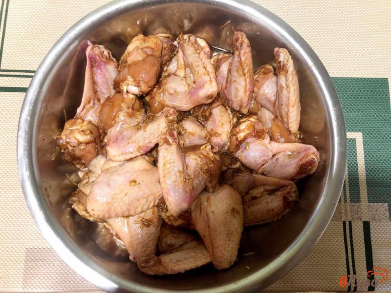 Фото приготовление рецепта: Куриные крылья с копченой паприкой и чесноком шаг №3