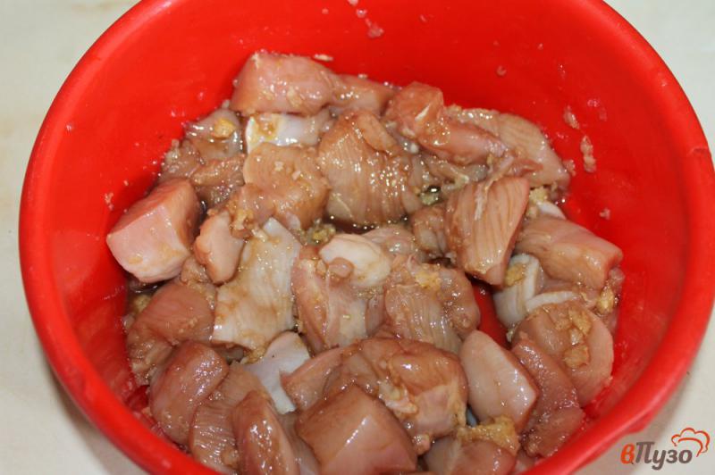Фото приготовление рецепта: Мини - шашлычки из куриного филе в имбирно - лимонном маринаде шаг №3