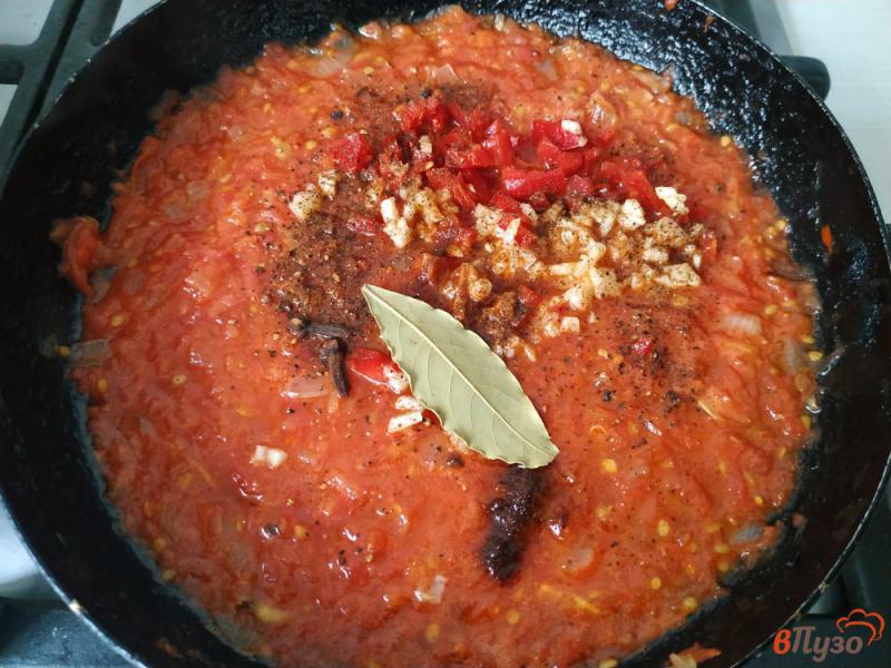 Фото приготовление рецепта: Постный томатный суп харчо шаг №10