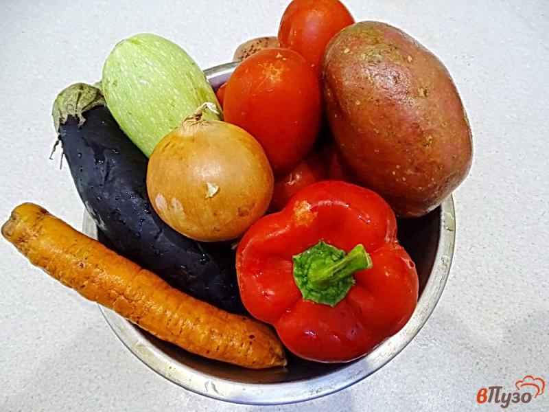 Фото приготовление рецепта: Овощное рагу с баклажаном и перцем шаг №1