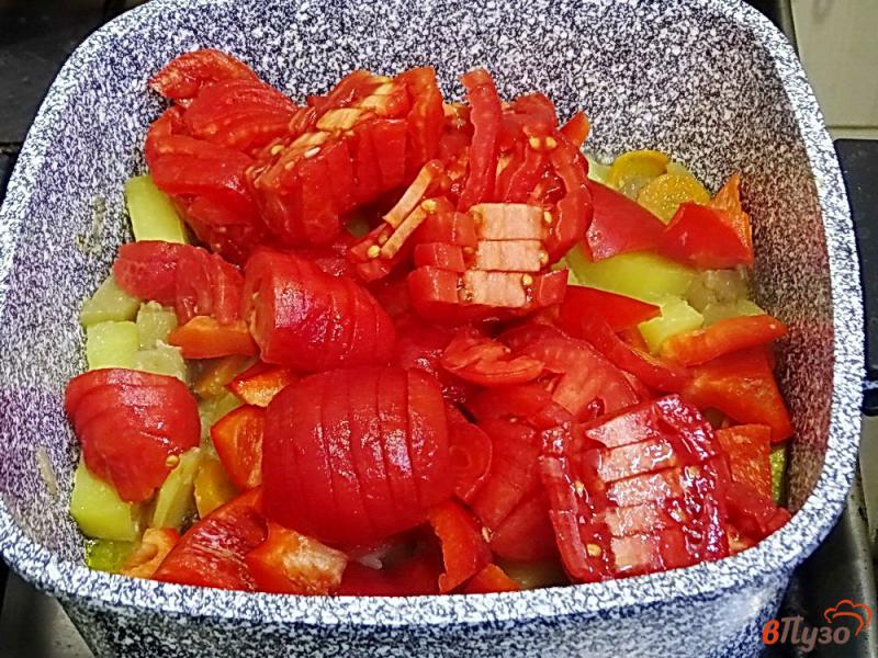Фото приготовление рецепта: Овощное рагу с баклажаном и перцем шаг №11