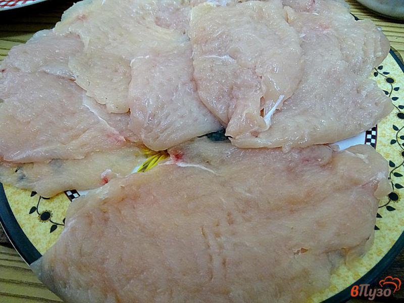 Фото приготовление рецепта: Шашлык из куриной грудки фаршированный шаг №8