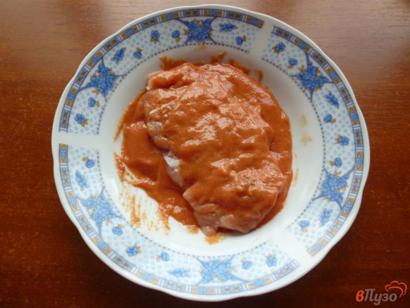 Фото приготовление рецепта: Куриные отбивные в томатном кляре шаг №5