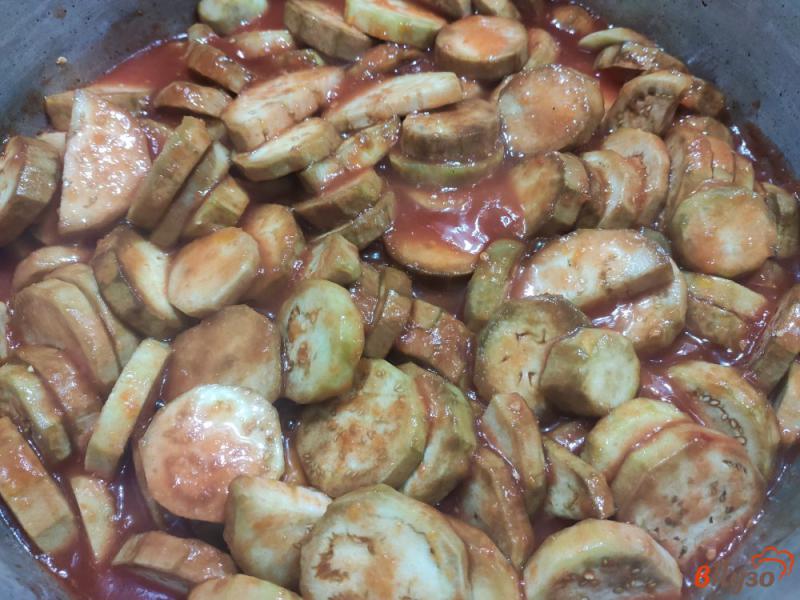 Фото приготовление рецепта: Баклажаны в томатном соусе шаг №10