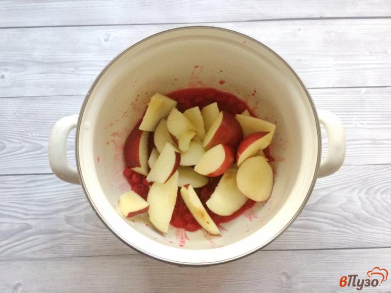 Фото приготовление рецепта: Компот с калиной и яблоками шаг №2