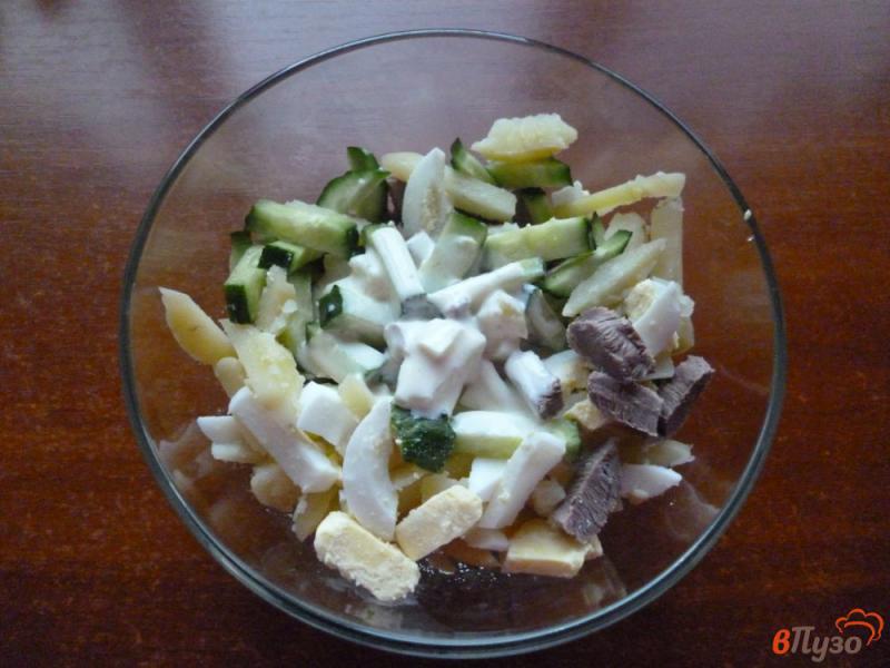 Фото приготовление рецепта: Салат из утиного филе шаг №8
