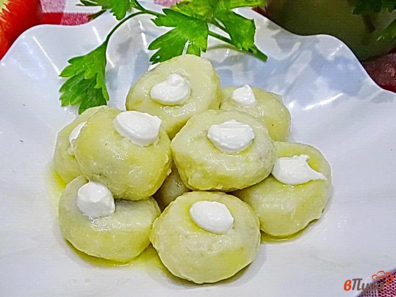 Фото приготовление рецепта: Чешские картофельные кнедлики с грибами шаг №9