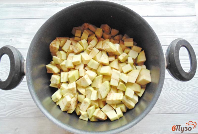 Фото приготовление рецепта: Баклажаны с луком и чесноком на зиму шаг №1