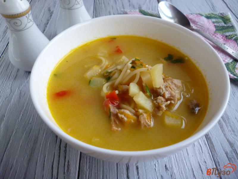 Фото приготовление рецепта: Суп со сметанной заправкой шаг №10