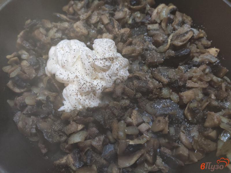 Фото приготовление рецепта: Лаваш с грибной начинкой шаг №3