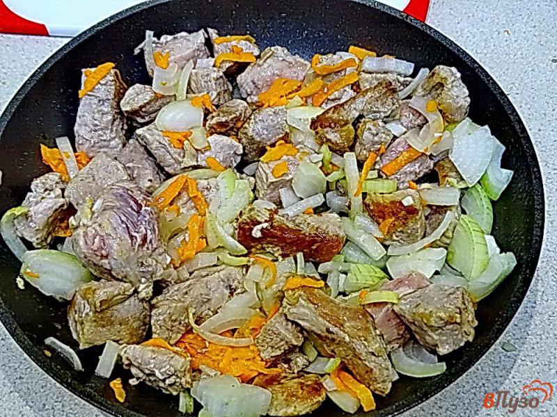 Фото приготовление рецепта: Рагу из овощей с мясом и фасолью шаг №3