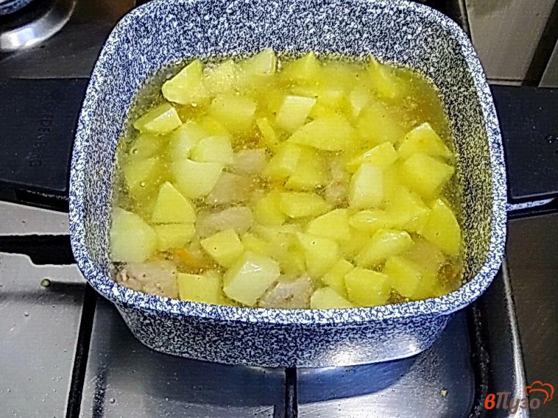 Фото приготовление рецепта: Рагу из овощей с мясом и фасолью шаг №6