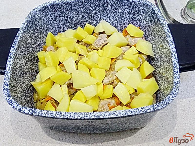 Фото приготовление рецепта: Рагу из овощей с мясом и фасолью шаг №5
