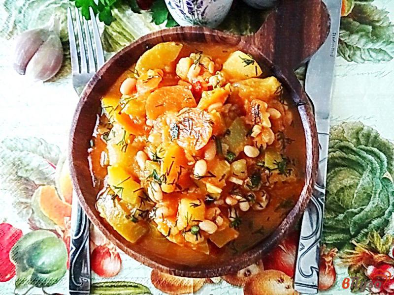 Фото приготовление рецепта: Овощное рагу с фасолью шаг №9