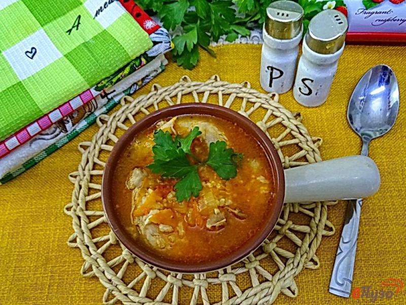 Фото приготовление рецепта: Рисовый суп на курином бульоне шаг №8