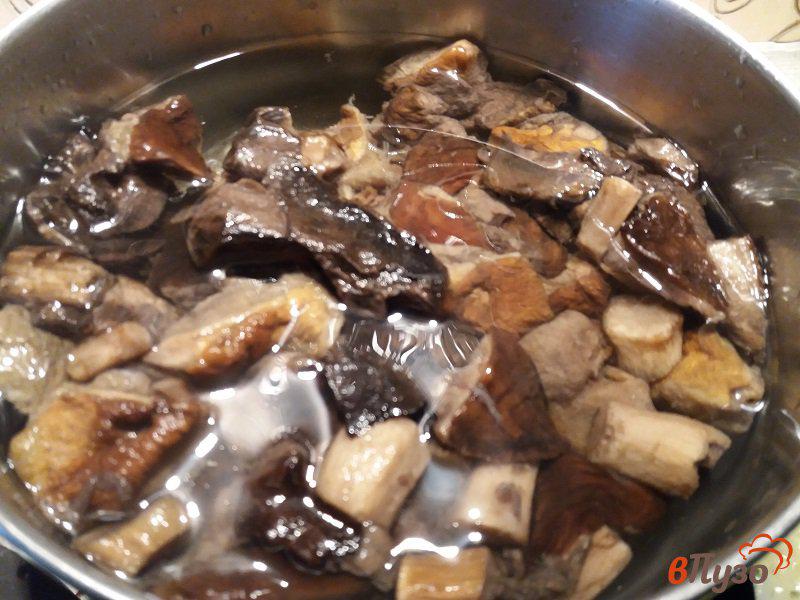 Фото приготовление рецепта: Картофельный суп с белыми грибами шаг №2