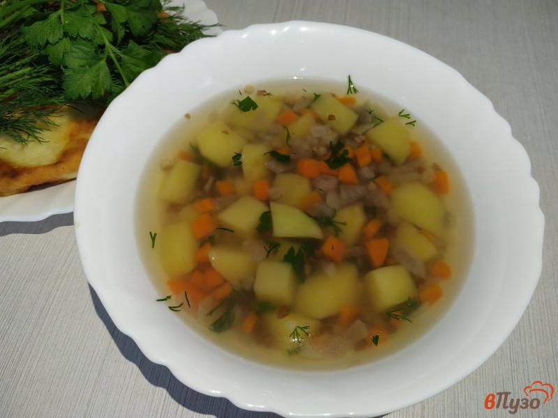 Фото приготовление рецепта: Гречневый суп на индюшином бульоне шаг №8