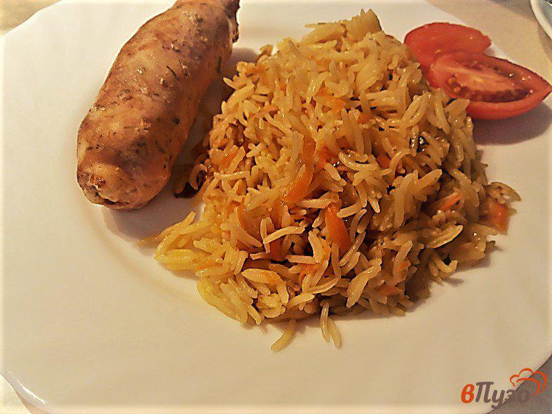 Фото приготовление рецепта: Жаренный рис с овощами шаг №9