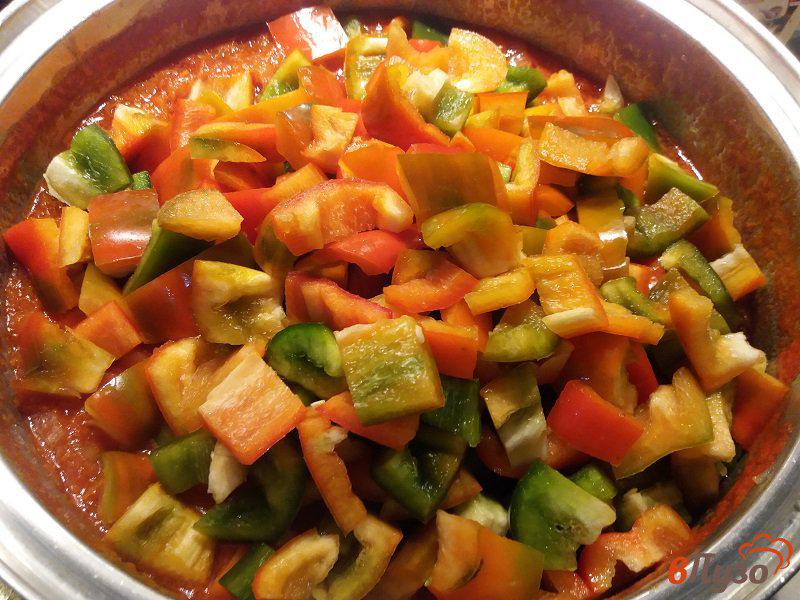 Фото приготовление рецепта: Лечо из болгарского перца с морковью и луком шаг №11