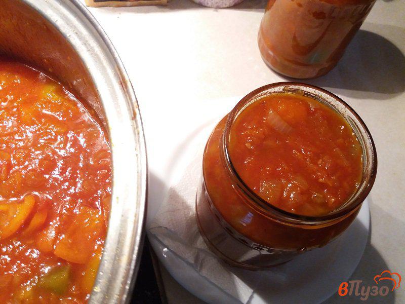 Фото приготовление рецепта: Лечо из болгарского перца с морковью и луком шаг №14