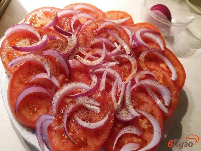 Фото приготовление рецепта: Закуска из помидор и лука по-польски шаг №5