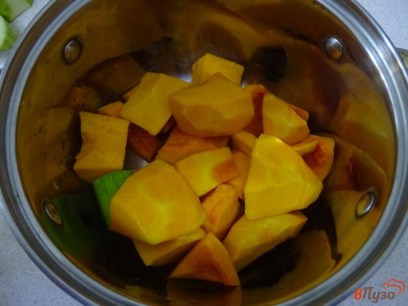 Фото приготовление рецепта: Суп пюре из тыквы и кабачка шаг №5