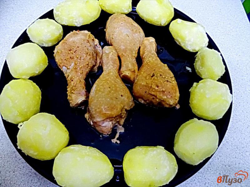 Фото приготовление рецепта: Куриные голени с горчицей в духовке шаг №6