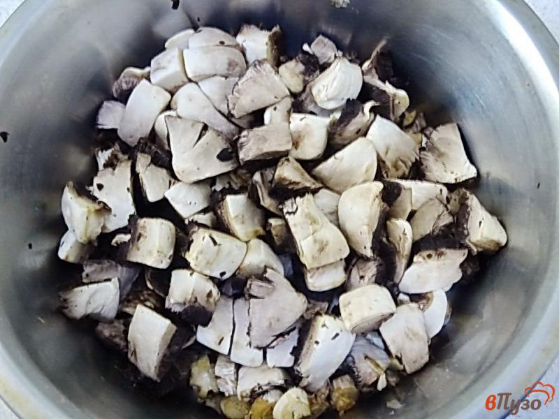 Фото приготовление рецепта: Свиная грудинка с грибами в сметанном соусе шаг №1