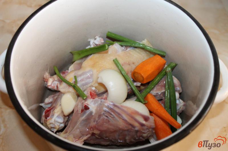 Фото приготовление рецепта: Куриный бульон в заморозку шаг №2
