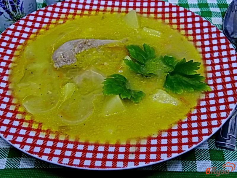 Фото приготовление рецепта: Гороховый суп с куриными шейками шаг №7
