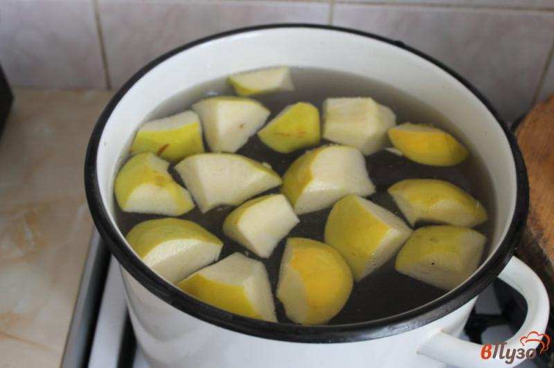 Фото приготовление рецепта: Ягодный компот с яблоками шаг №4