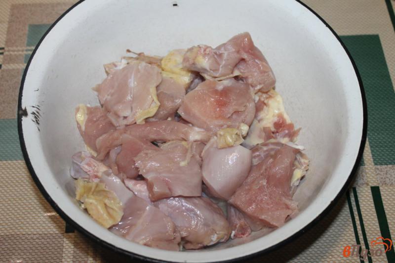 Фото приготовление рецепта: Курица кусочками запеченная в рукаве шаг №1
