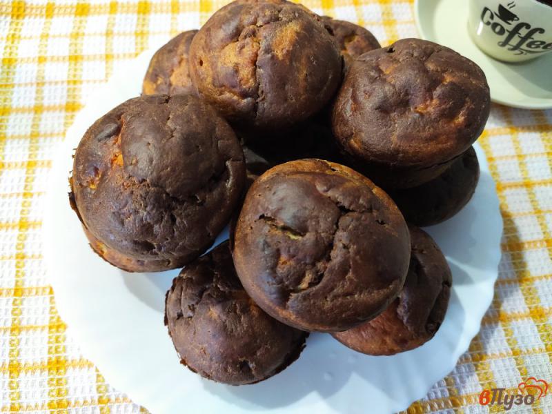 Фото приготовление рецепта: Творожные кексы с какао шаг №11