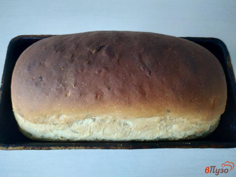 Фото приготовление рецепта: Чесночный хлеб с укропом шаг №9