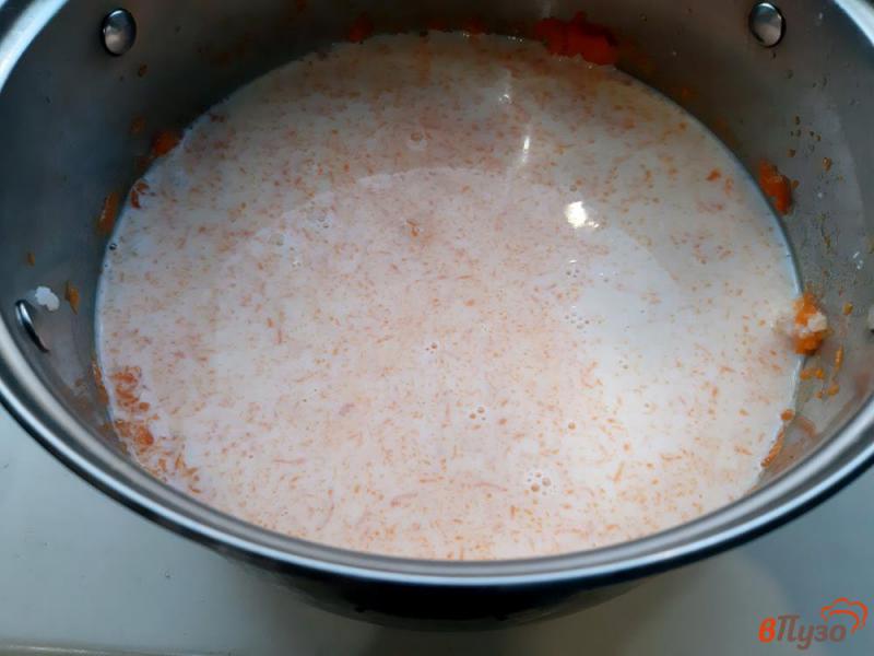 Фото приготовление рецепта: Каша тыквенная молочная с рисом шаг №7