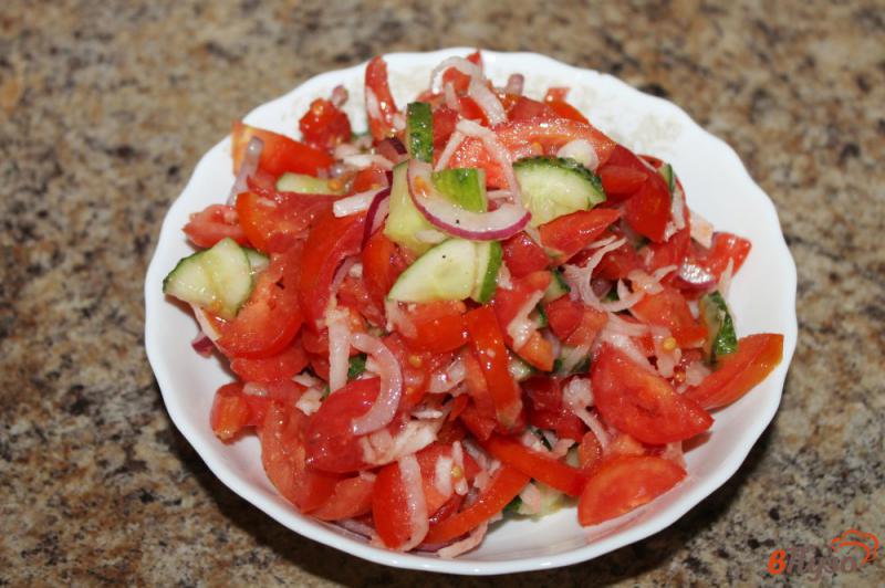Фото приготовление рецепта: Овощной салат с дайконом шаг №5